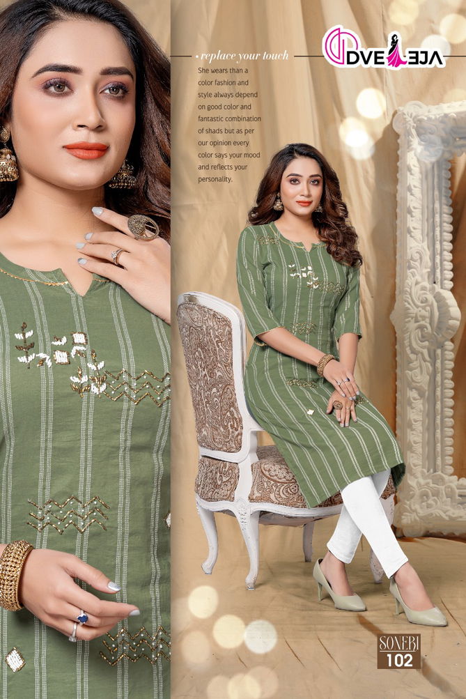 Dveeja Soneri Regular Wear Wholesale Kurtis Catalog